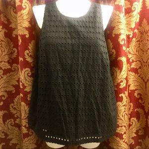 A New Day XL Sleeveless Eyelet Blouse